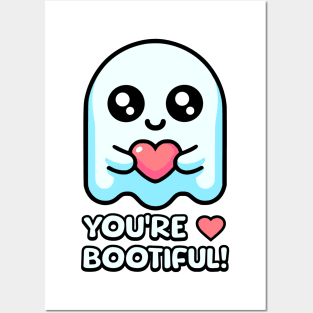 You're Bootiful! Cute Ghost Pun Posters and Art